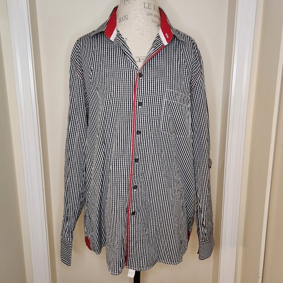 Haupt Germany gingham buttondown shirt - Picture 1 of 12